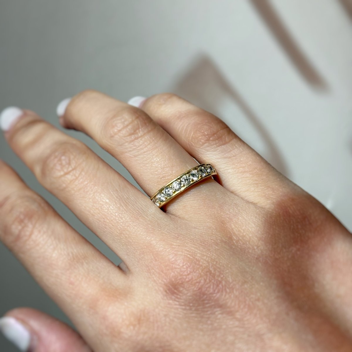 Bague Alliance en or jaune et diamants - Castafiore