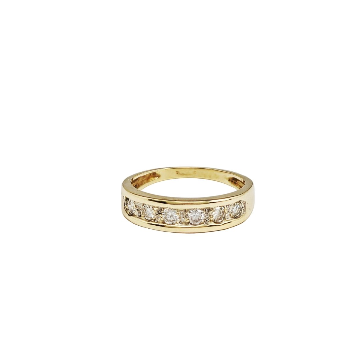 Bague Alliance en or jaune et diamants - Castafiore