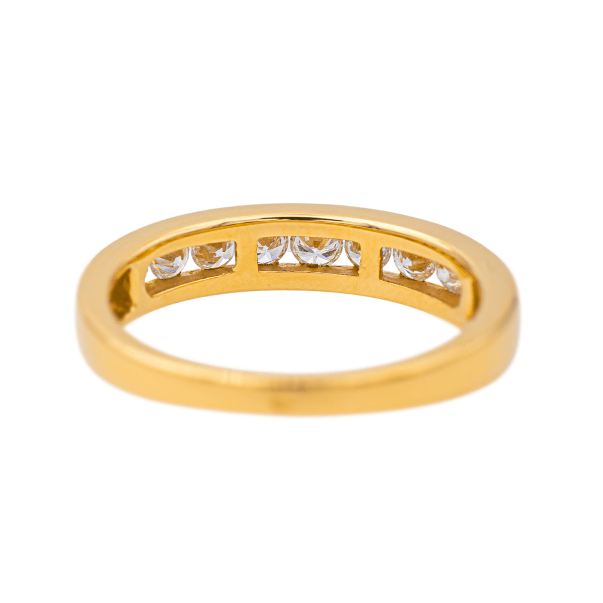 Bague Alliance en or jaune et diamants - Castafiore