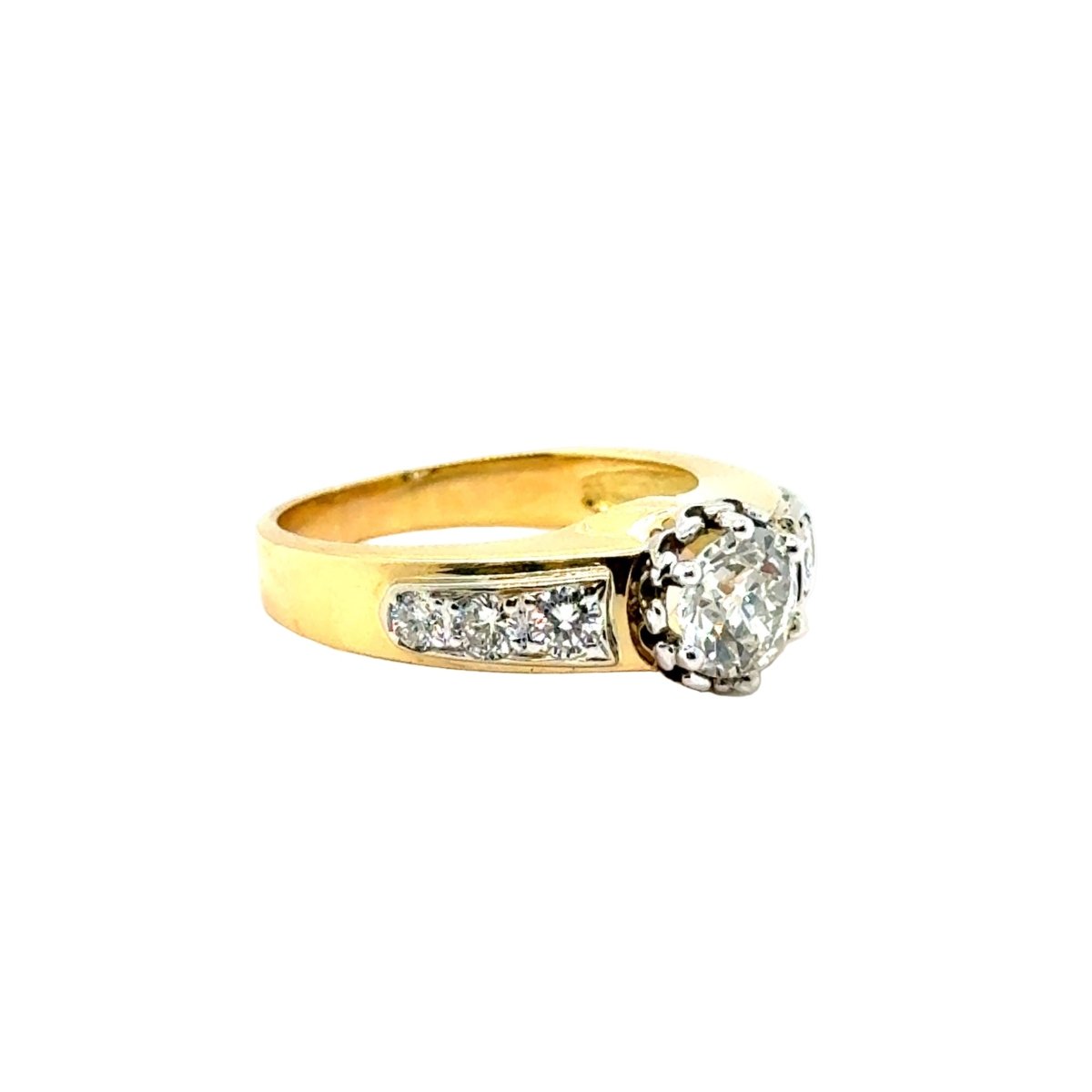 Bague Alliance en or jaune et diamants - Castafiore