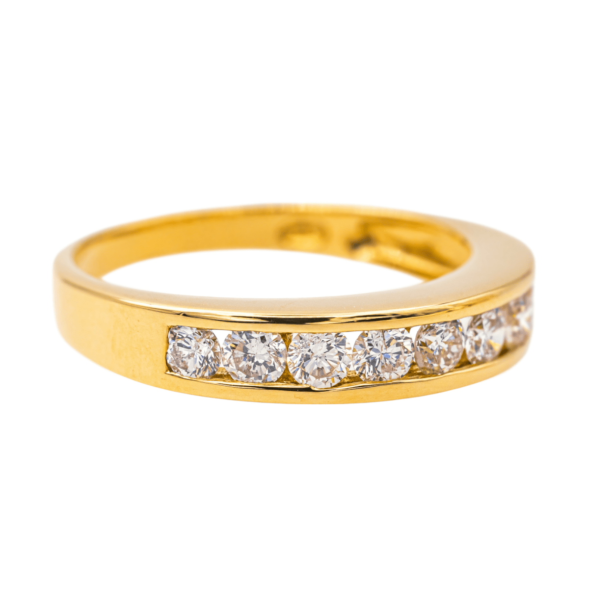 Bague Alliance en or jaune et diamants - Castafiore