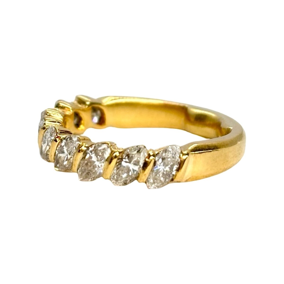 Bague Alliance en or jaune et diamants - Castafiore