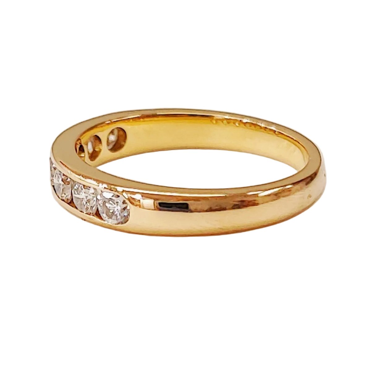 Bague Alliance en or jaune et diamants - Castafiore