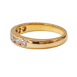 Bague Alliance en or jaune et diamants - Castafiore