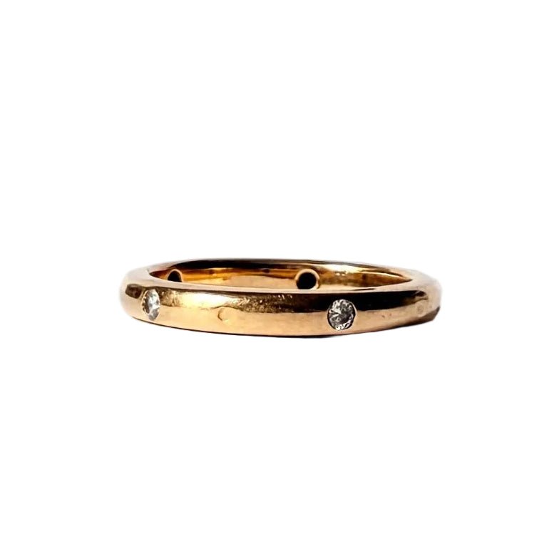 Bague Alliance en or jaune et diamants - Castafiore