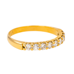 Bague Alliance en or jaune et diamants - Castafiore