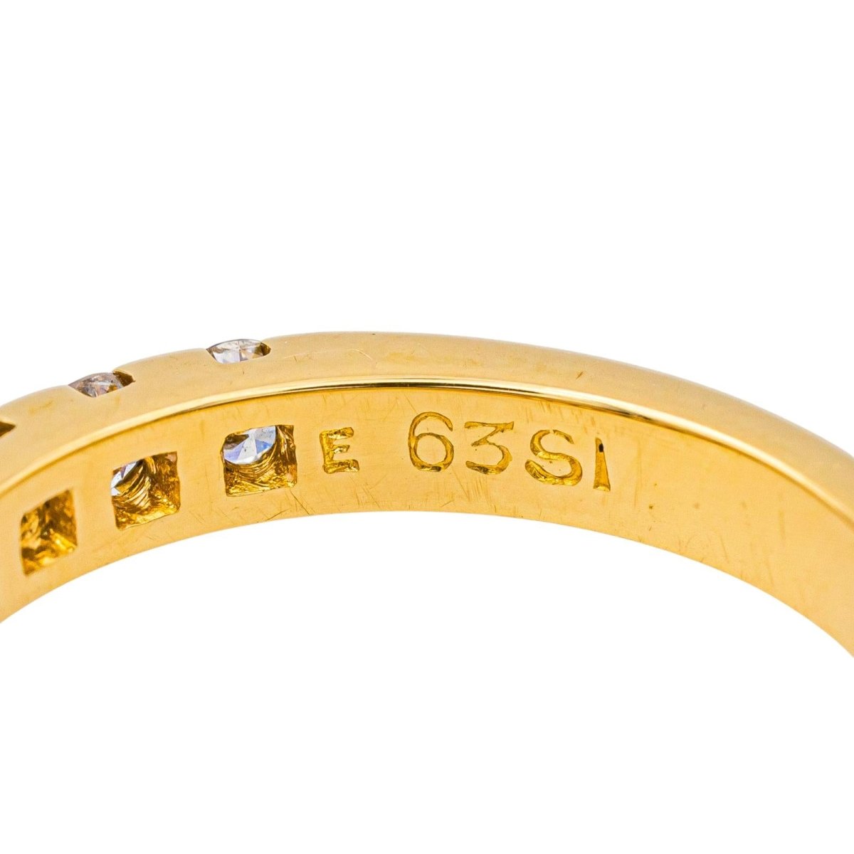 Bague Alliance en or jaune et diamants - Castafiore