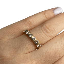 Bague Alliance en or jaune et diamants - Castafiore