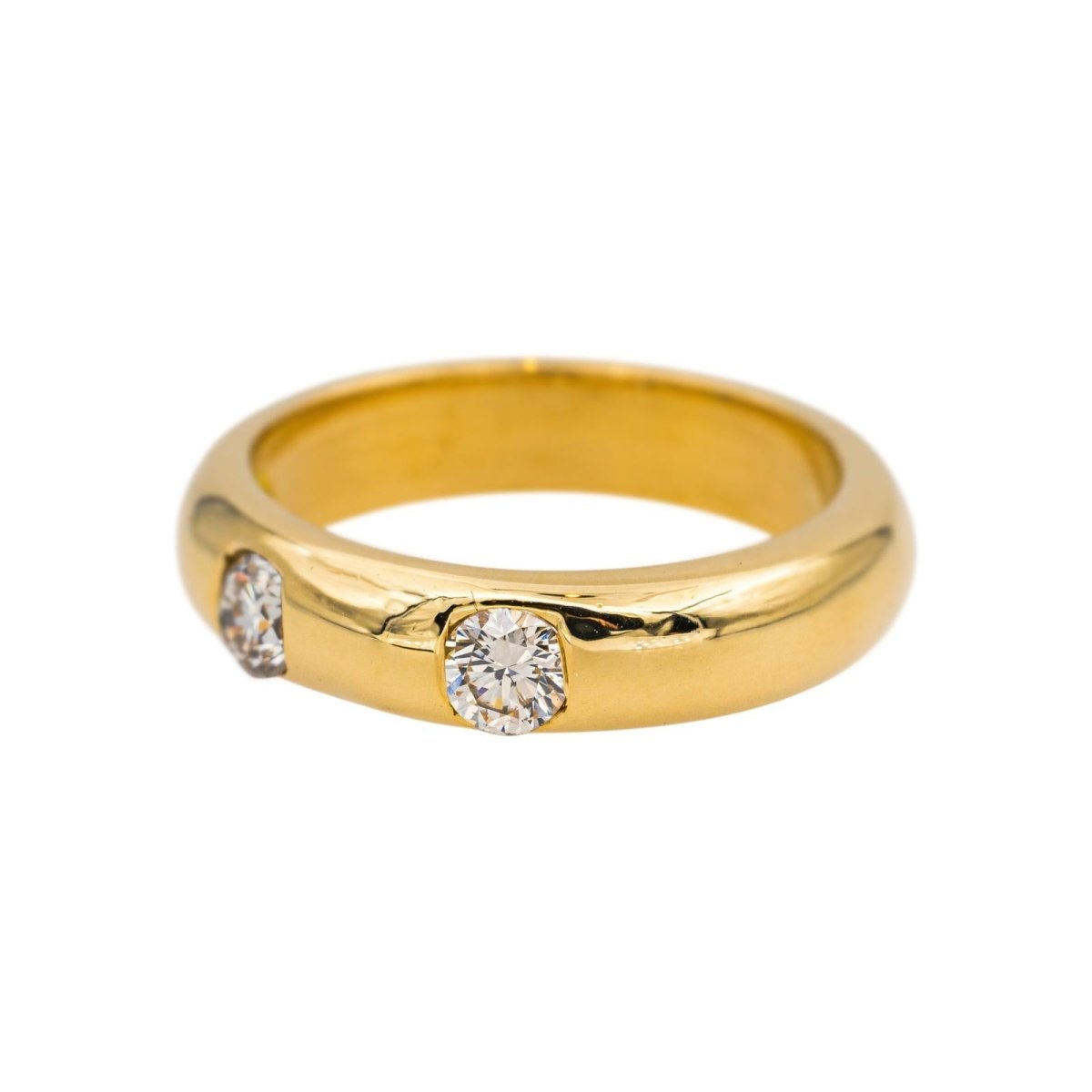 Bague Alliance en or jaune et diamants - Castafiore