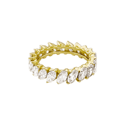 Bague Alliance en or jaune et diamants - Castafiore