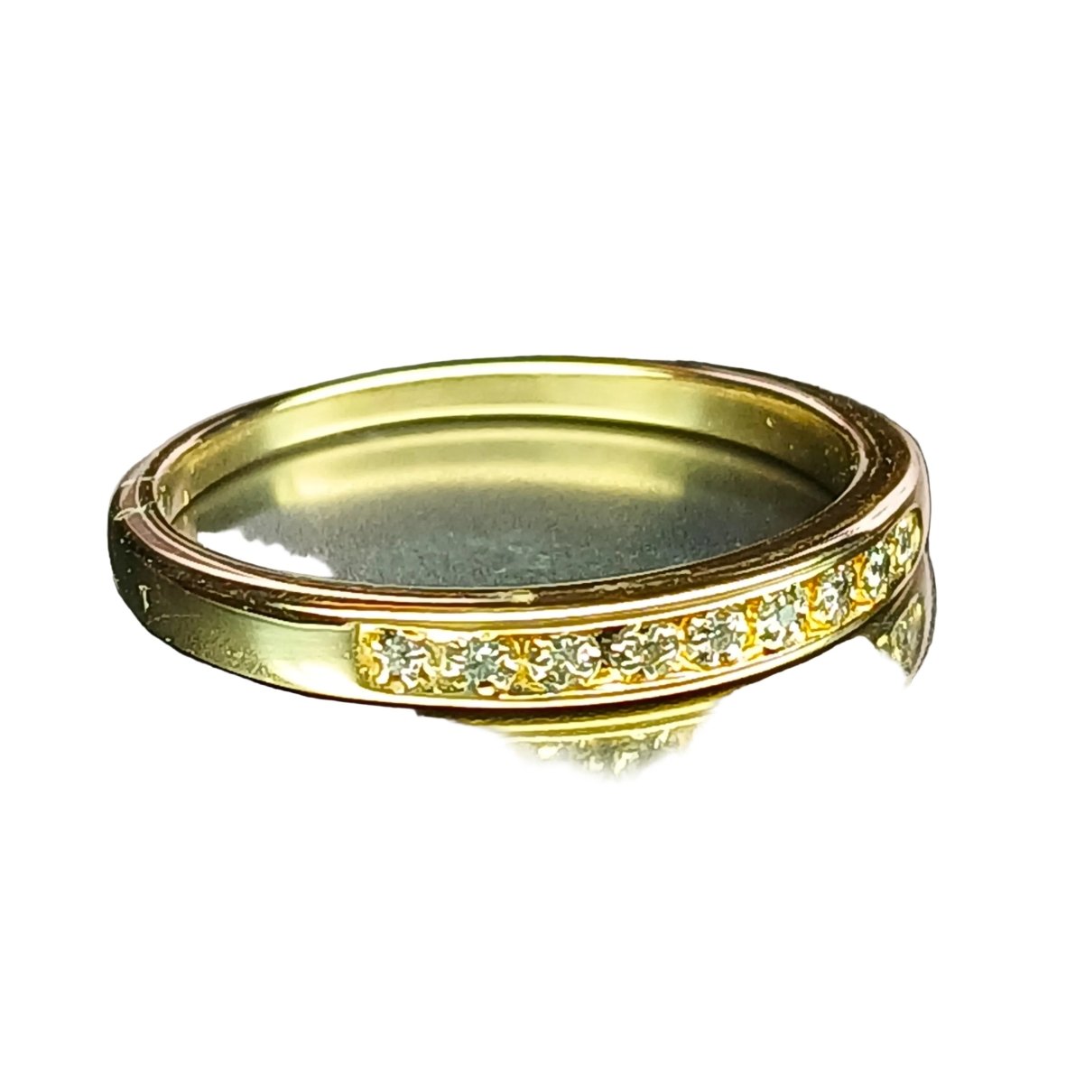 Bague Alliance en or jaune et diamants - Castafiore