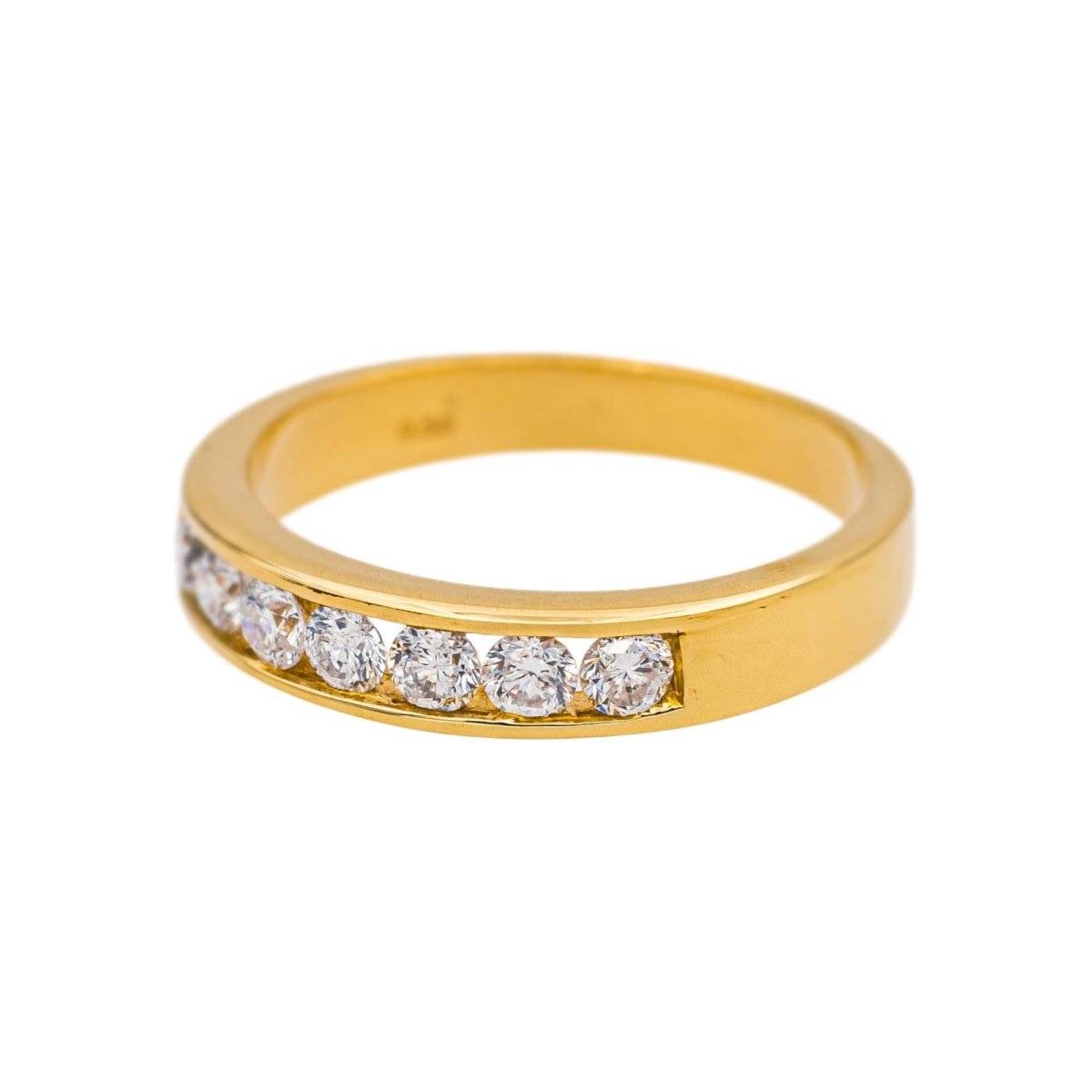 Bague Alliance en or jaune et diamants - Castafiore