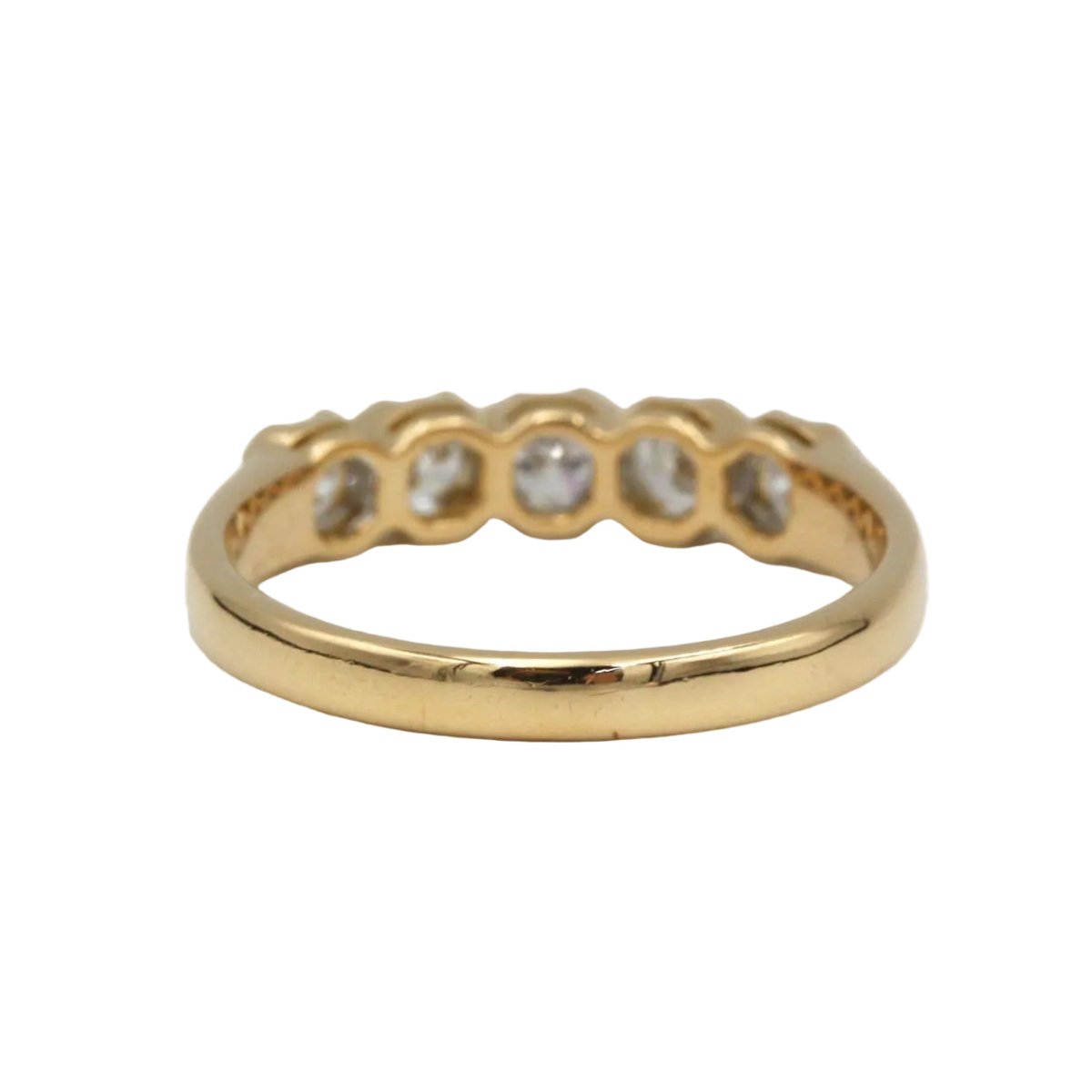 Bague Alliance en or jaune et diamants - Castafiore