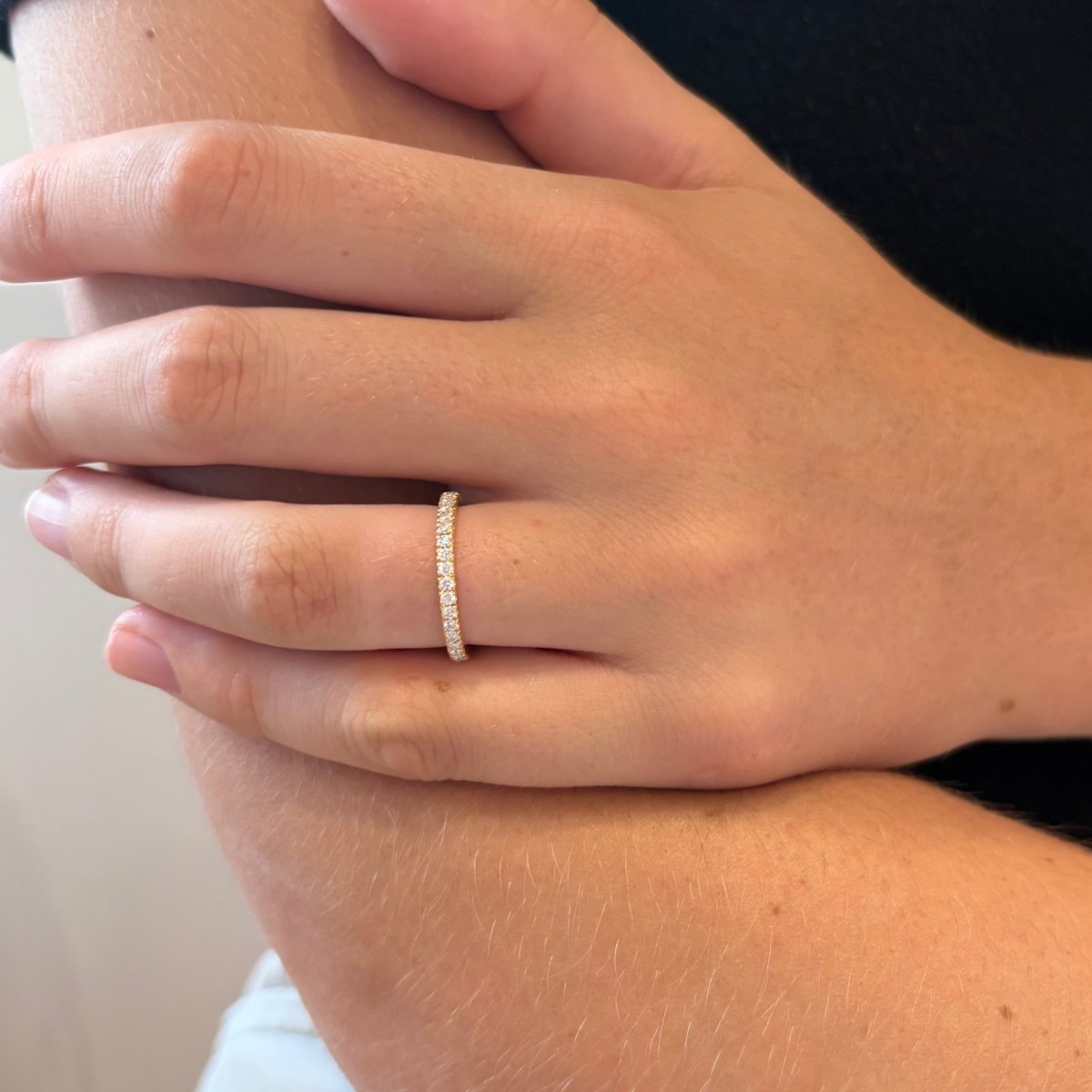 Bague Alliance en or jaune et diamants - Castafiore