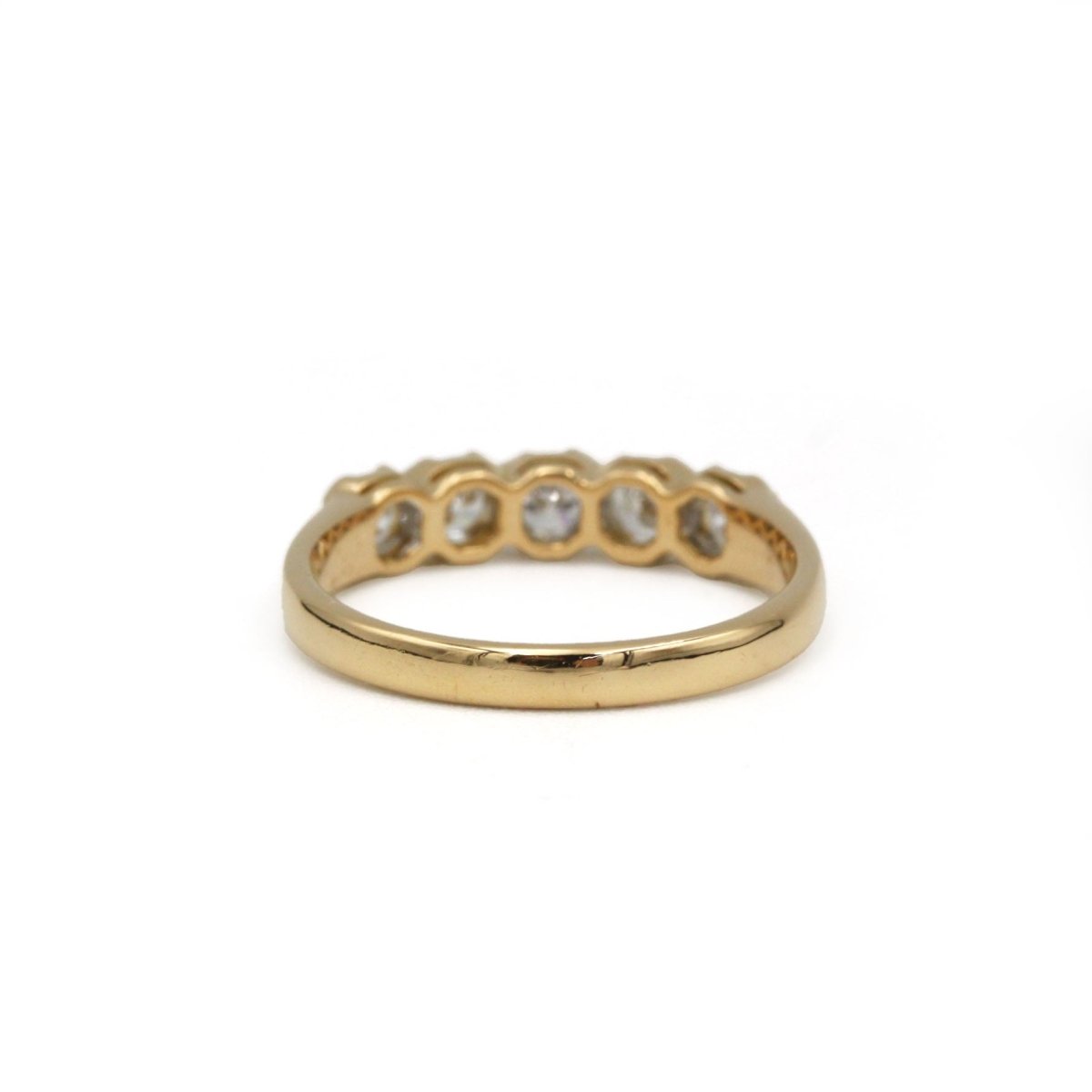 Bague Alliance en or jaune et diamants - Castafiore