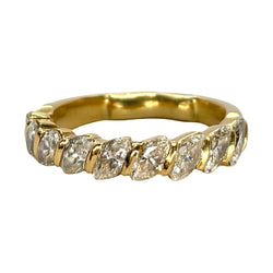 Bague Alliance en or jaune et diamants - Castafiore