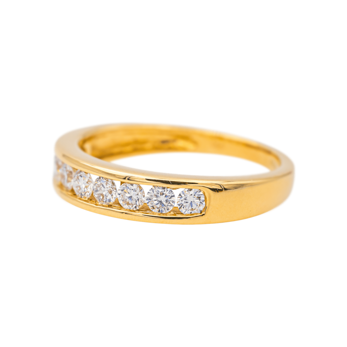 Bague Alliance en or jaune et diamants - Castafiore