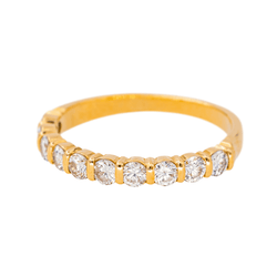 Bague Alliance en or jaune et diamants - Castafiore