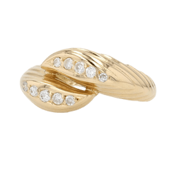 Bague Alliance en or jaune et diamants - Castafiore