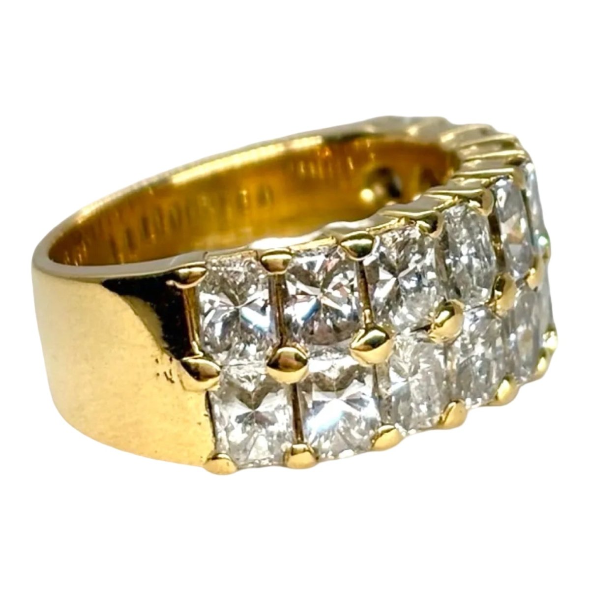 Bague Alliance en or jaune et diamants - Castafiore