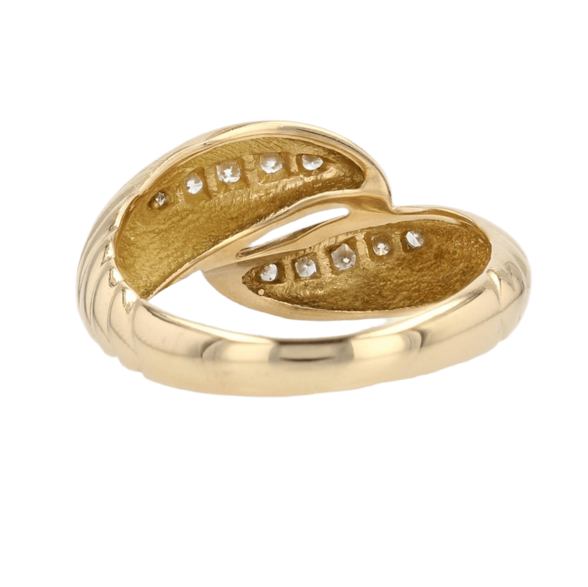 Bague Alliance en or jaune et diamants - Castafiore