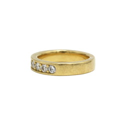 Bague Alliance en or jaune et diamants - Castafiore