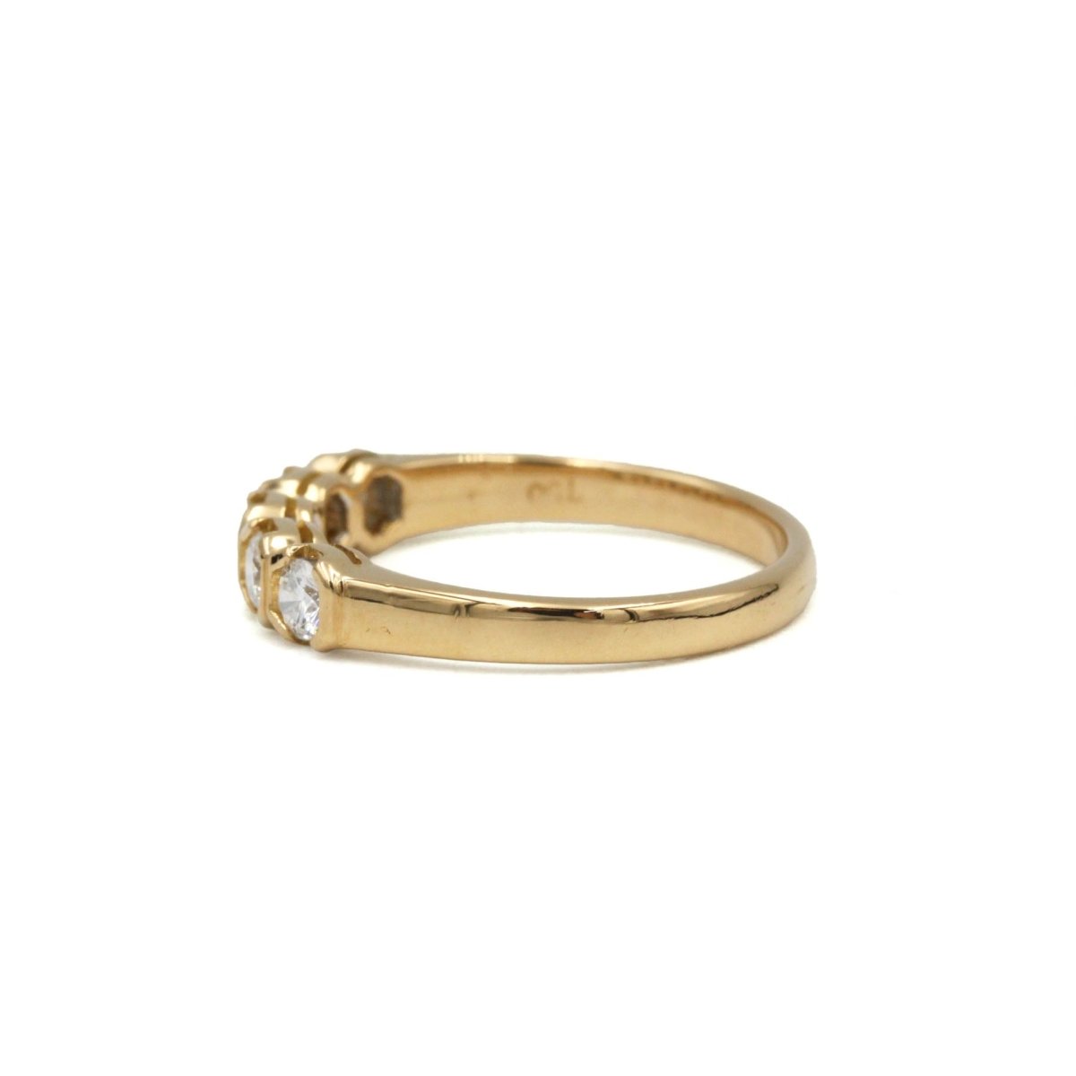 Bague Alliance en or jaune et diamants - Castafiore