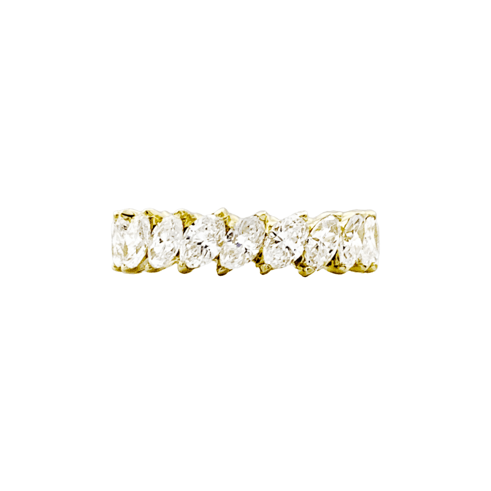 Bague Alliance en or jaune et diamants - Castafiore