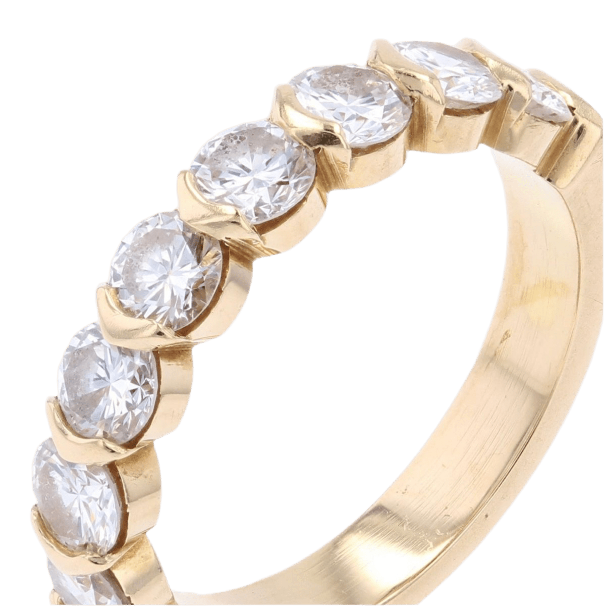 Bague Alliance en or jaune et diamants - Castafiore