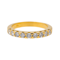 Bague Alliance en or jaune et diamants - Castafiore