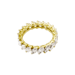 Bague Alliance en or jaune et diamants - Castafiore