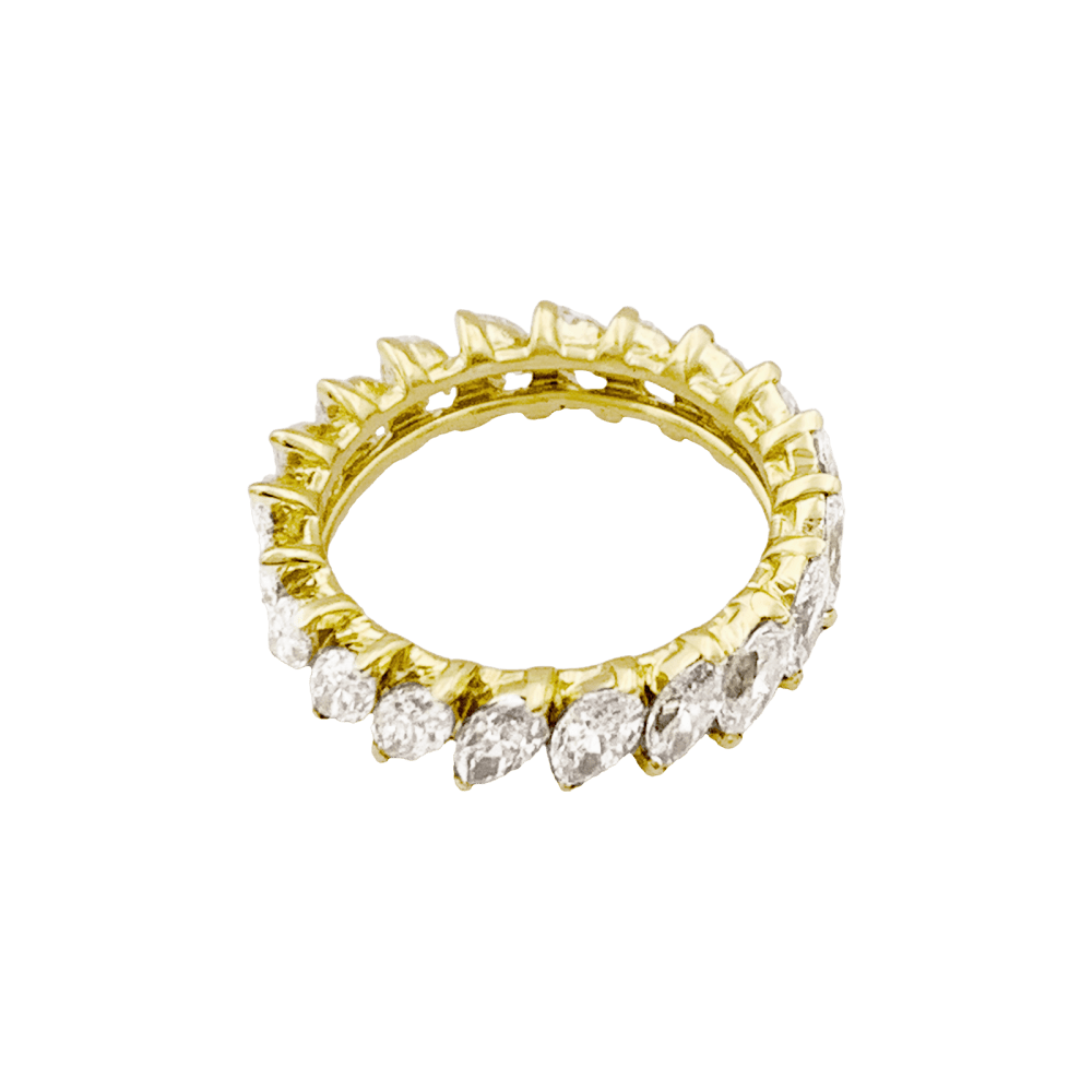 Bague Alliance en or jaune et diamants - Castafiore