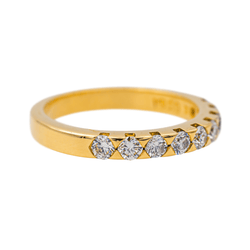 Bague Alliance en or jaune et diamants - Castafiore