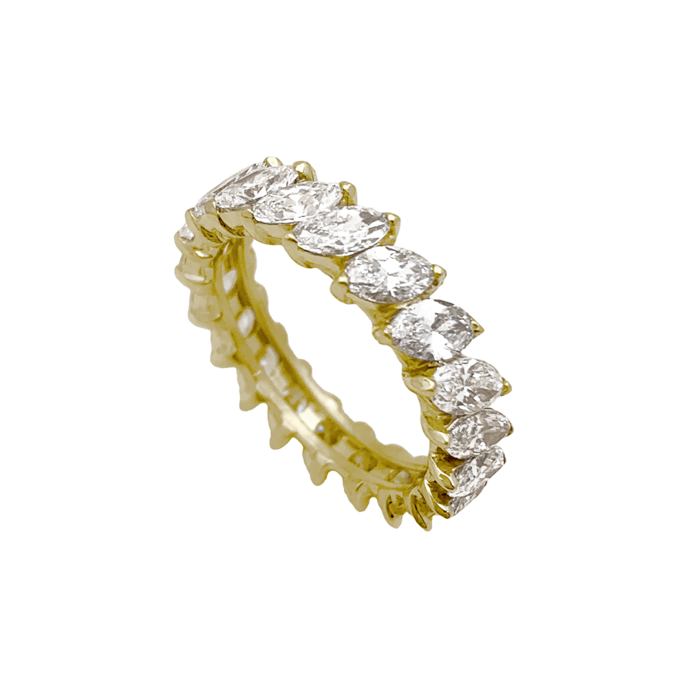 Bague Alliance en or jaune et diamants - Castafiore