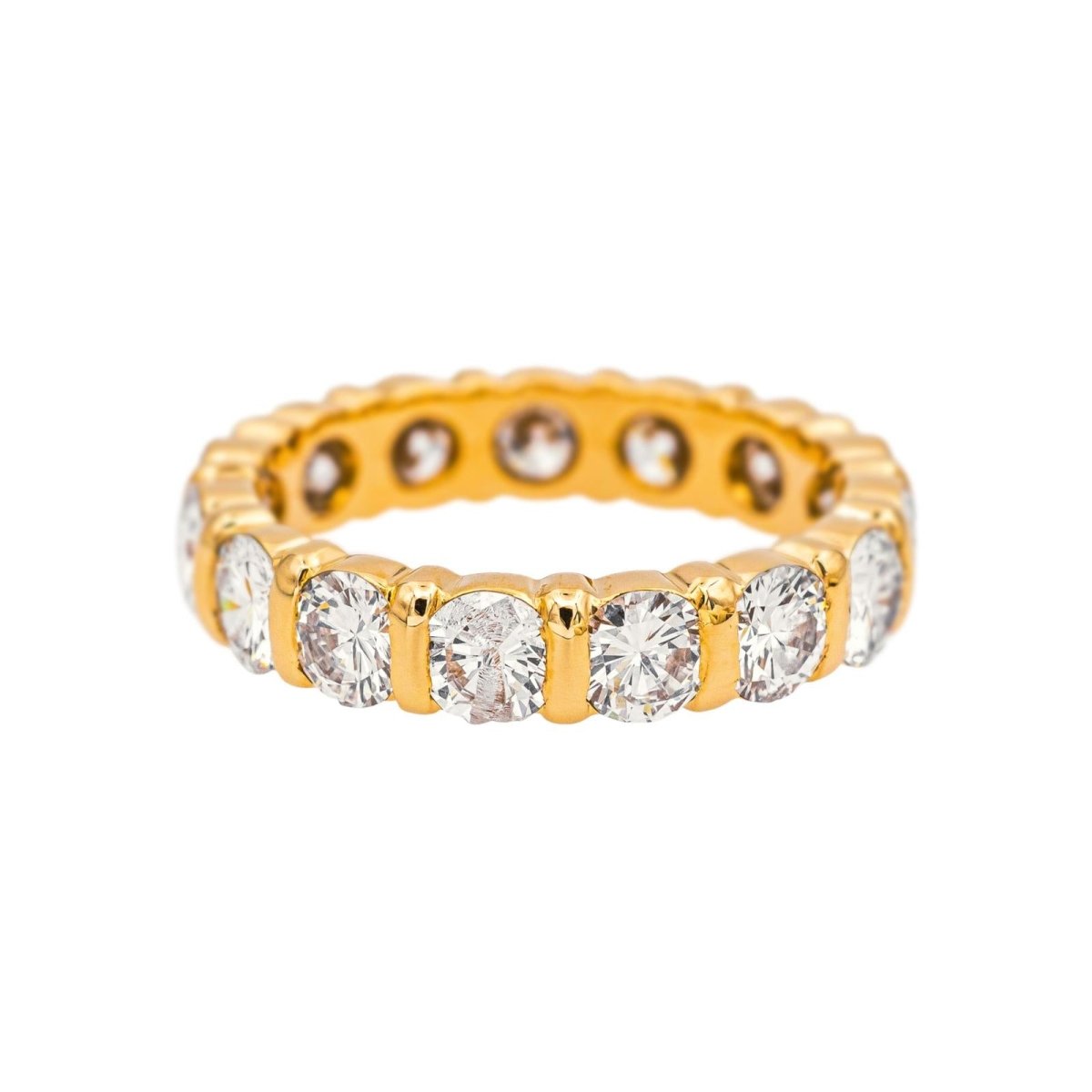 Bague Alliance en or jaune et diamants - Castafiore