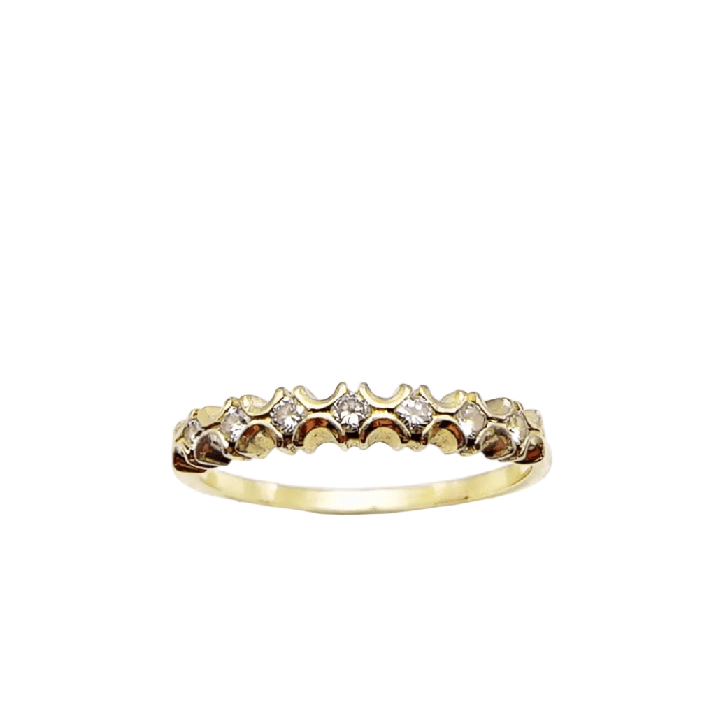 Bague Alliance en or jaune et diamants - Castafiore