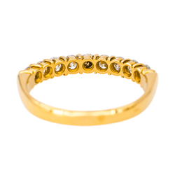 Bague Alliance en or jaune et diamants - Castafiore