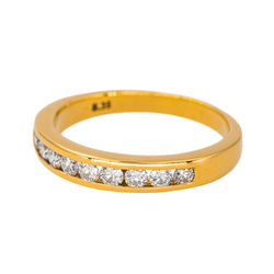 Bague Alliance en or jaune et diamants - Castafiore