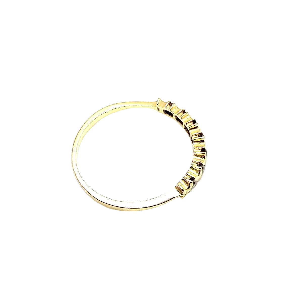 Bague Alliance en or jaune et diamants - Castafiore