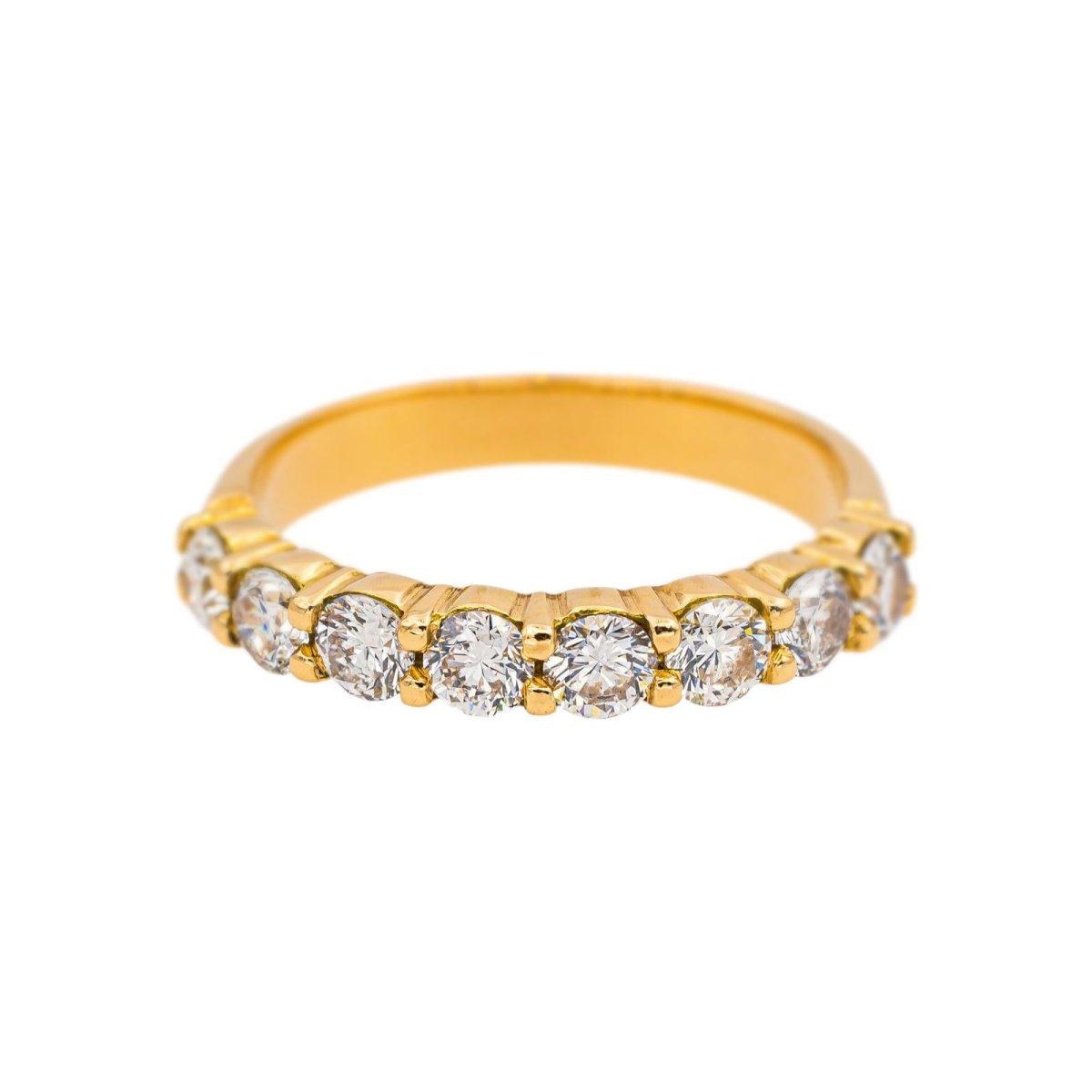 Bague Alliance en or jaune et diamants - Castafiore