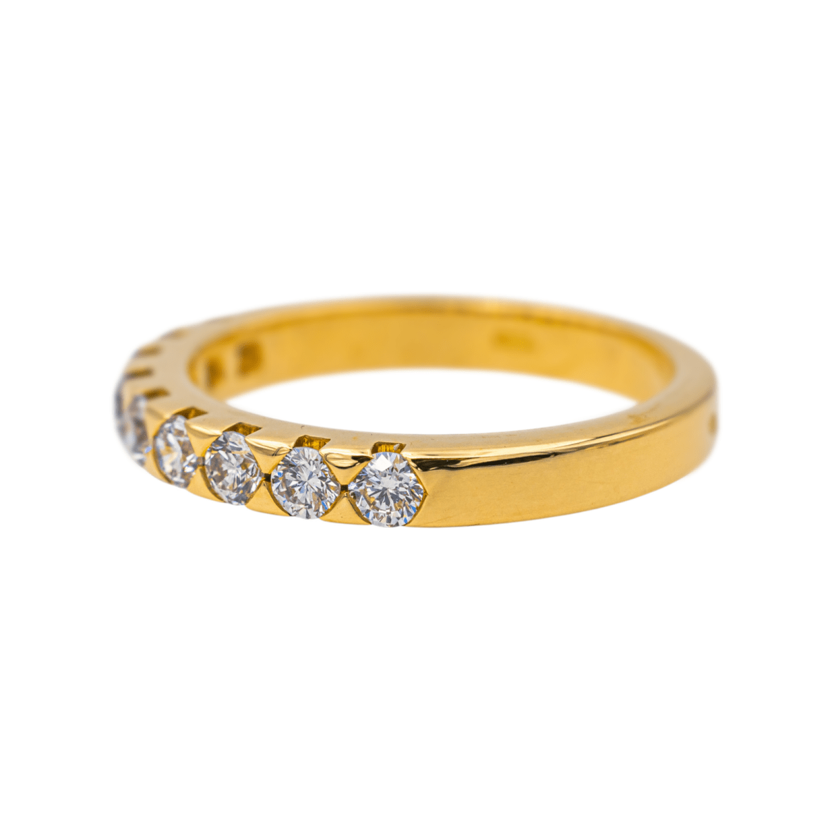 Bague Alliance en or jaune et diamants - Castafiore