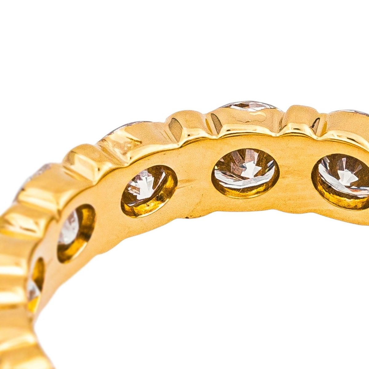 Bague Alliance en or jaune et diamants - Castafiore