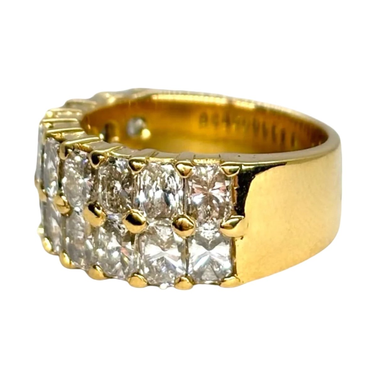 Bague Alliance en or jaune et diamants - Castafiore