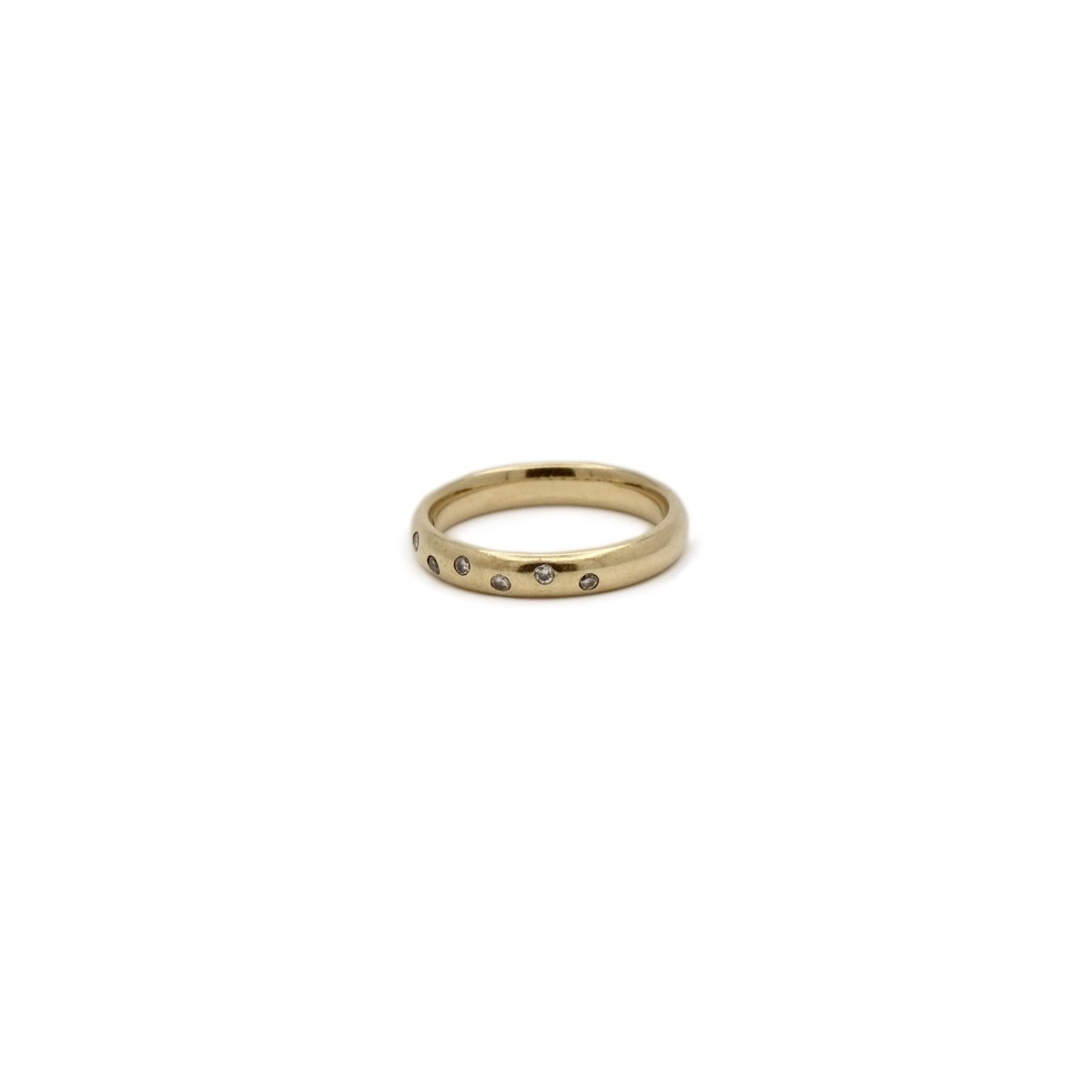 Bague Alliance en or jaune et diamants