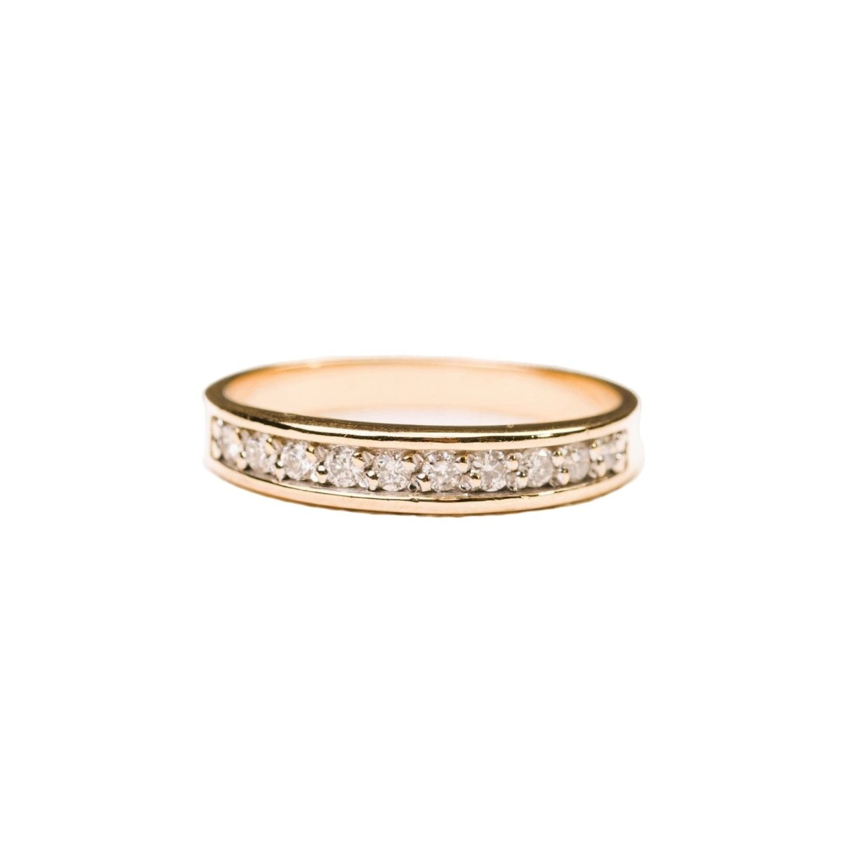 Bague Alliance en or jaune et diamants - Castafiore