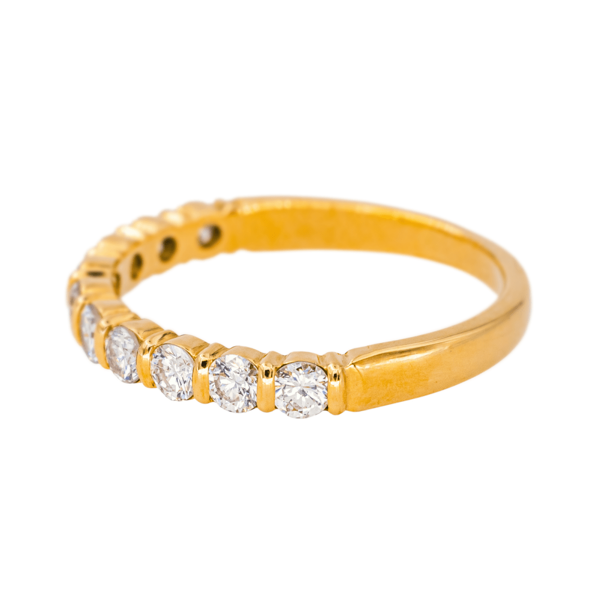 Bague Alliance en or jaune et diamants - Castafiore
