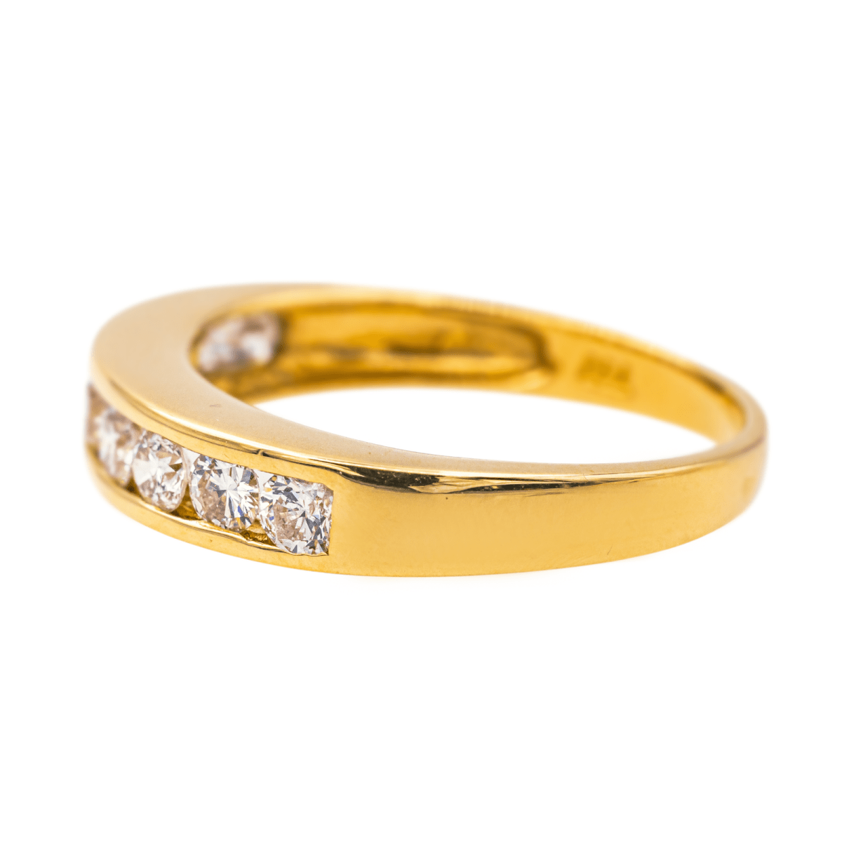 Bague Alliance en or jaune et diamants - Castafiore