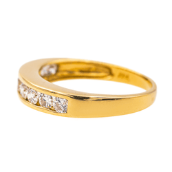 Bague Alliance en or jaune et diamants - Castafiore