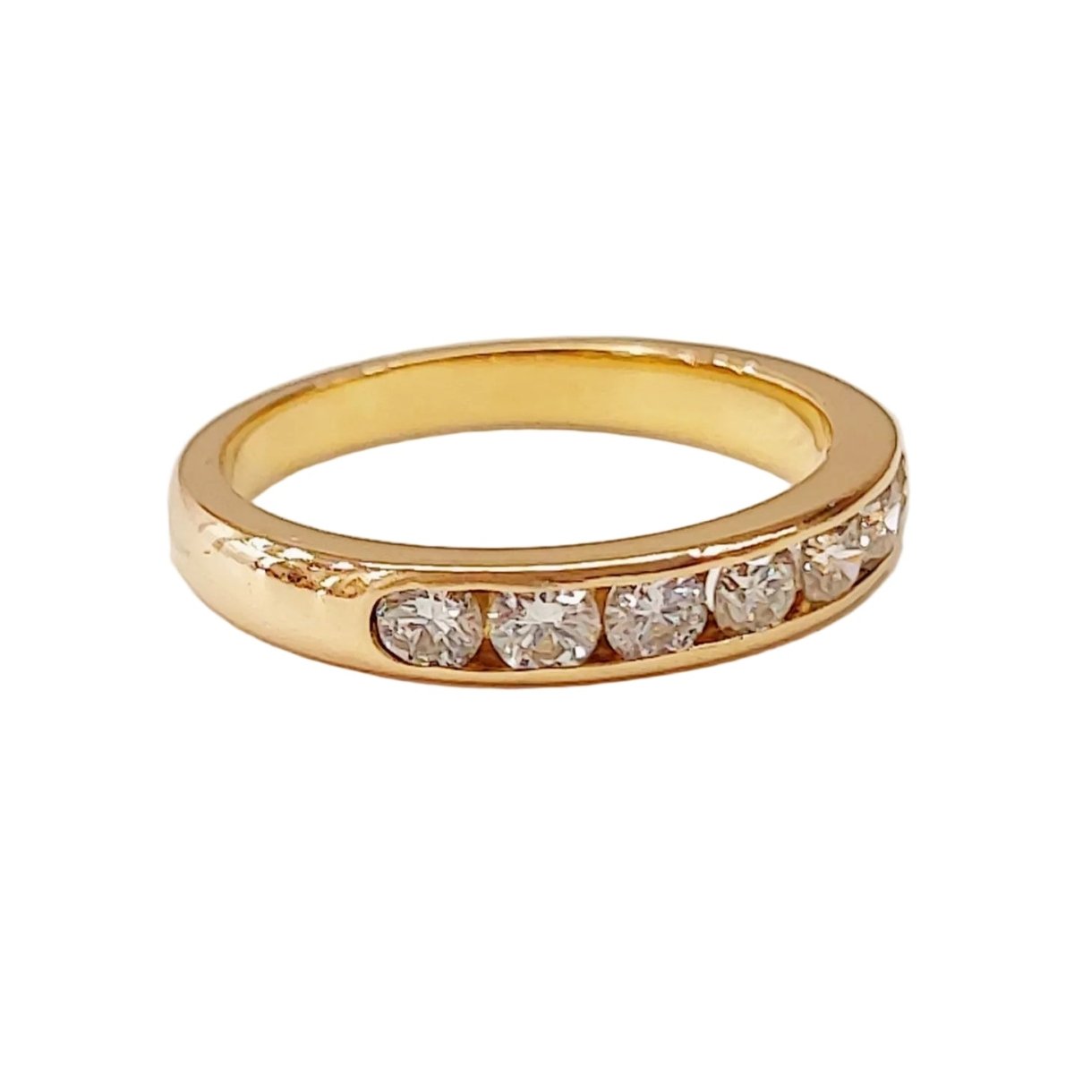 Bague Alliance en or jaune et diamants - Castafiore