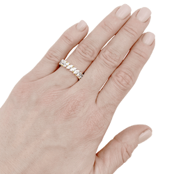 Bague Alliance en or jaune et diamants - Castafiore